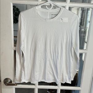 Joe Fresh White Long Sleeve Crew Tee